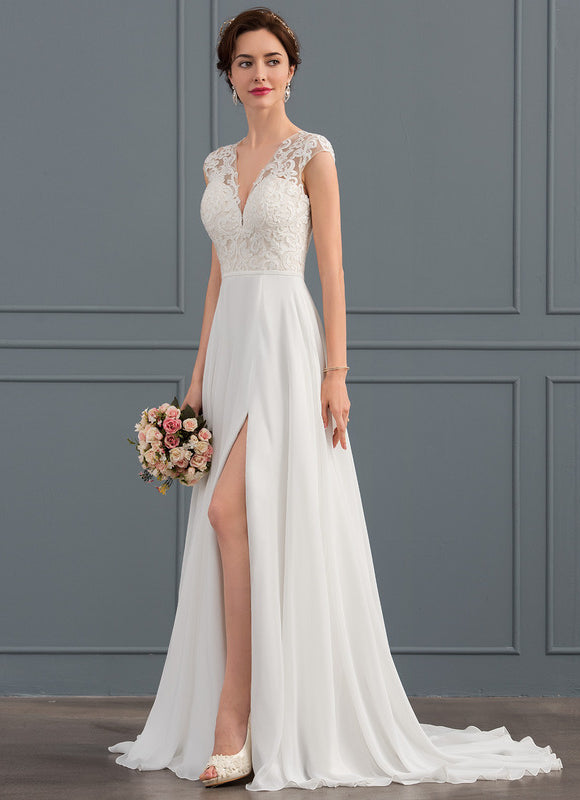 Robe Trapèze Éthérée Satinée - gallery 1