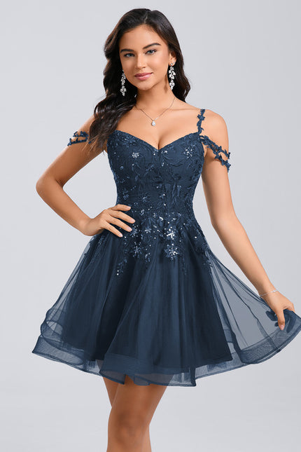 Robe Trapèze Nuit Étoilée Tulle