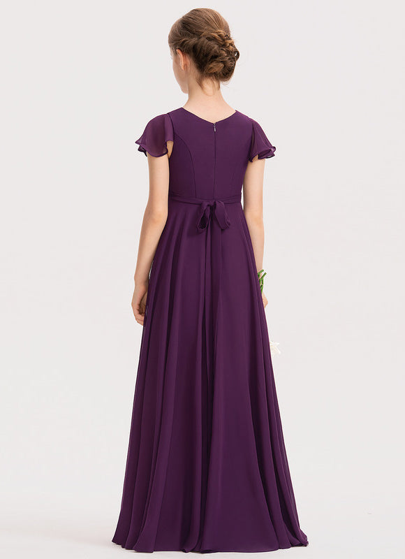 Robe Trapèze Lilas Flottant - gallery 5