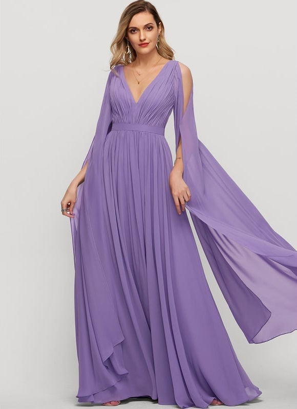 Robe Trapèze Élégante Mousseline - gallery 4