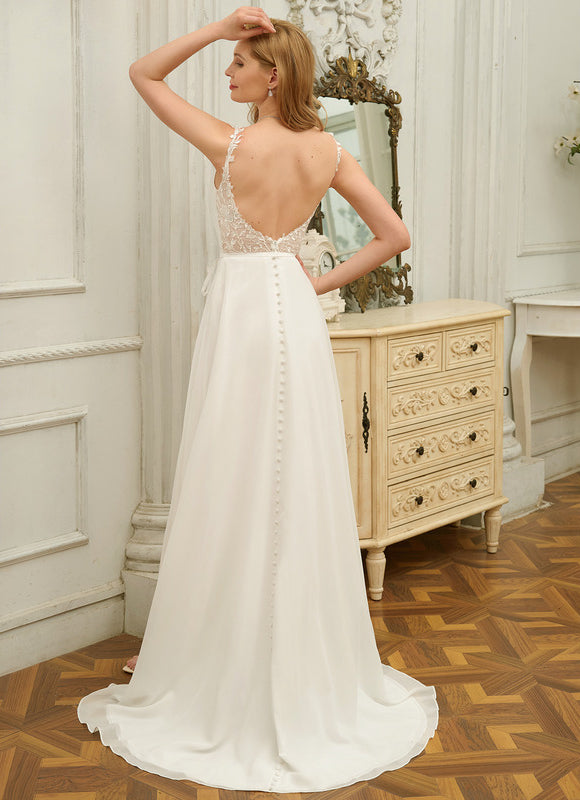Robe Trapèze Éthérée Satinée - gallery 3