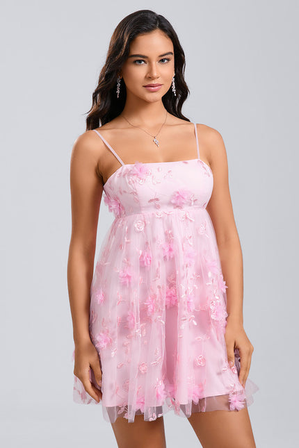 Robe Trapèze Éphémère Poudrée - gallery 2