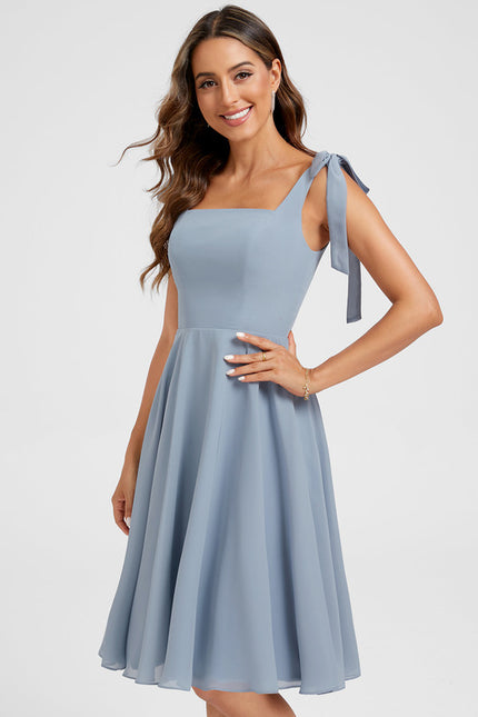 Robe Trapèze Ciel Doux Satiné - gallery 4
