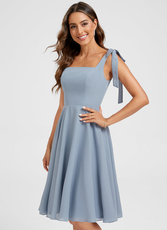 Robe Trapèze Ciel Doux Satiné - gallery 4
