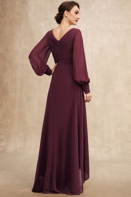 Robe Trapèze Violet Élégant Fluidité - gallery 5