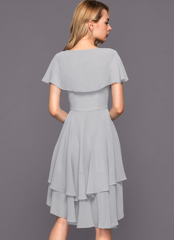 Robe Trapèze Flottante Verte - gallery 3