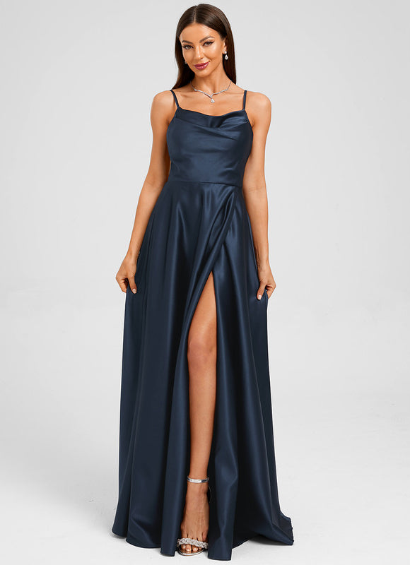 Robe Trapeze Satin - gallery 2