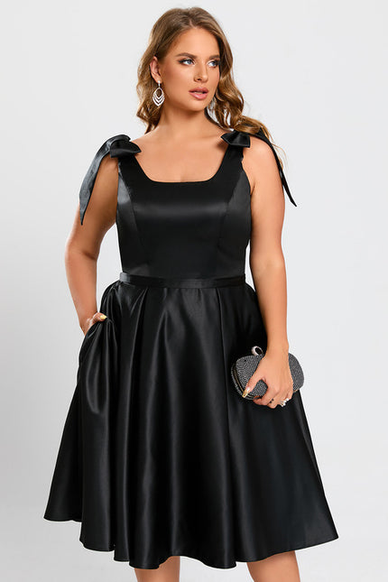 Robe Trapèze Noire Classique - gallery 6