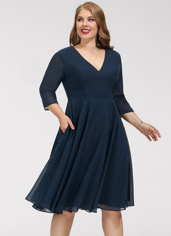 Robe Trapèze Drapé Élégant Chic - gallery 8