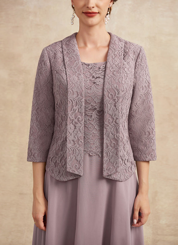 Robe Trapèze Lilas Élégant - gallery 1