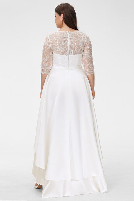 Robe Trapèze Élégance Dentelle Satinée - gallery 8