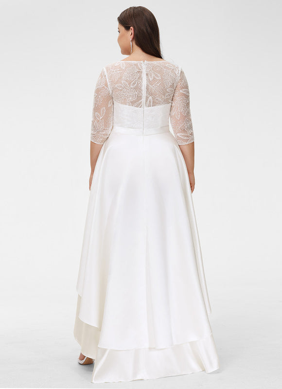 Robe Trapèze Élégance Dentelle Satinée - gallery 8