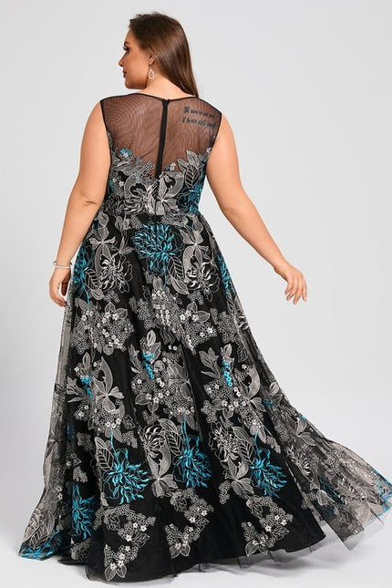 Robe Trapèze Noir Floral Chic - gallery 8