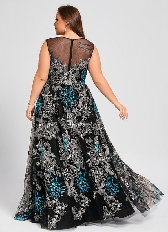 Robe Trapèze Noir Floral Chic - gallery 8