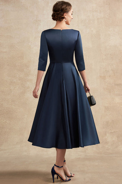 Robe Trapèze Nuit Saphir Élégante - gallery 5