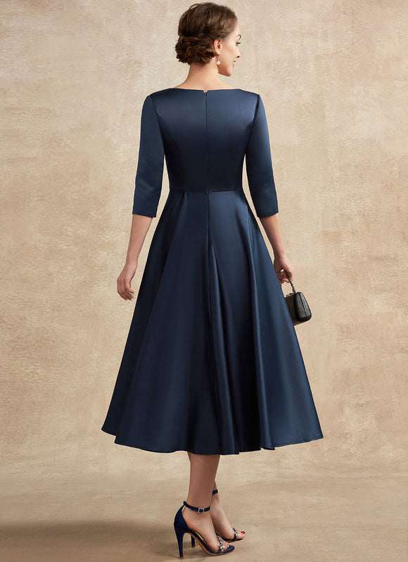 Robe Trapèze Nuit Saphir Élégante - gallery 5