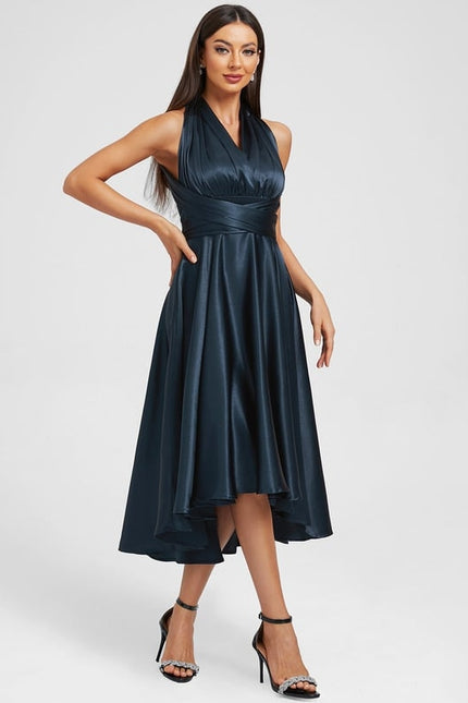 Robe Trapèze Satin Nuit Chic - gallery 4