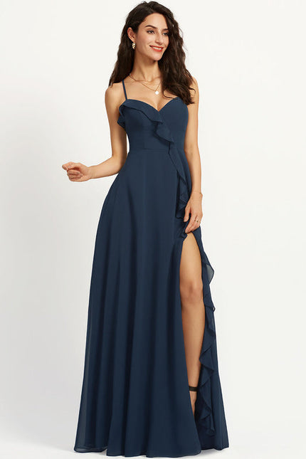 Robe Trapèze Longue Beige Élégante