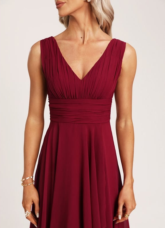 Robe Trapèze Mousseline Fendue - gallery 4