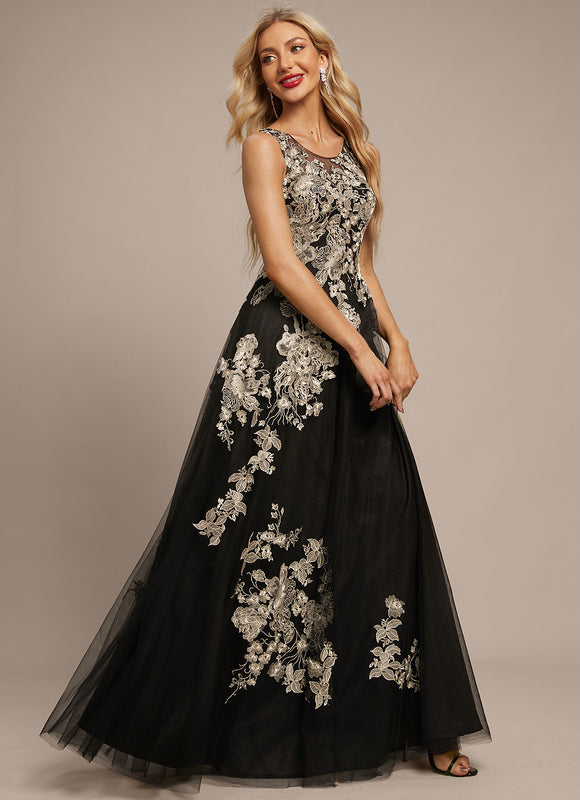 Robe Trapèze Aérienne Noir - gallery 1