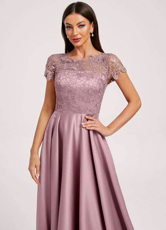 Robe Trapèze Mauve Élégante - gallery 1