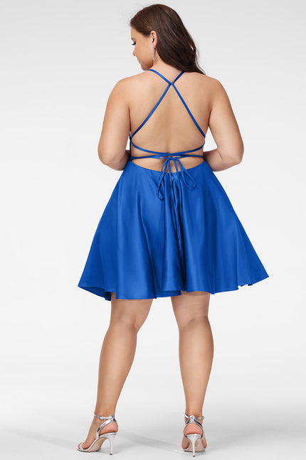 Robe Trapèze Rêve Rosé Satiné - gallery 7