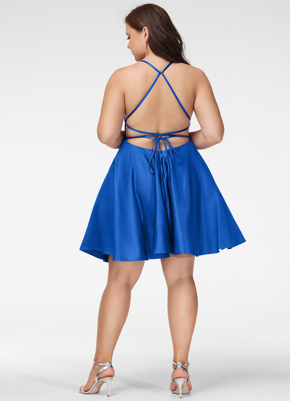 Robe Trapèze Rêve Rosé Satiné - gallery 7