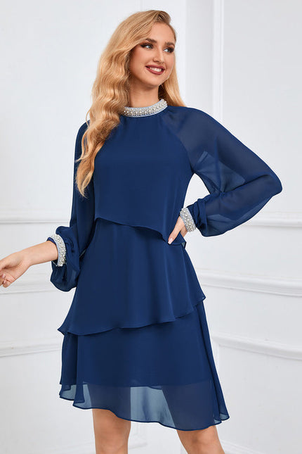 Robe Trapèze Noire Aérienne - gallery 8