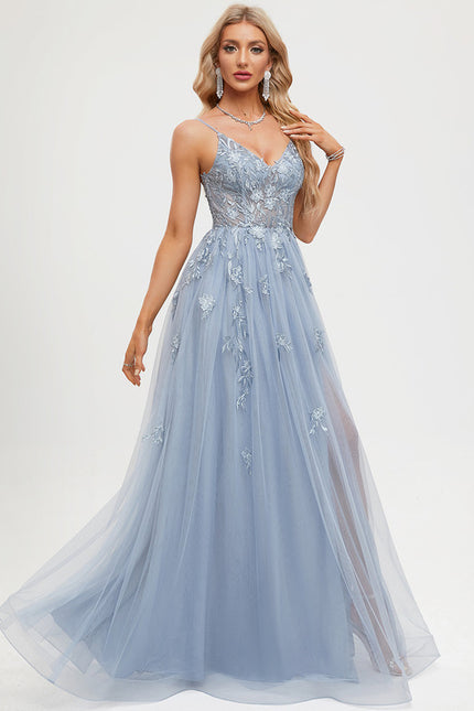 Robe Trapèze Tulle Azur Éthéré - gallery 6