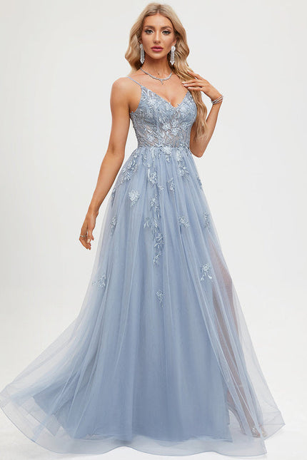 Robe Trapèze Tulle Azur Éthéré - gallery 6