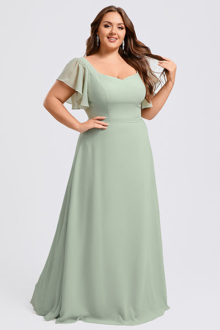 Robe Trapèze Mousseline Fendue - gallery 8