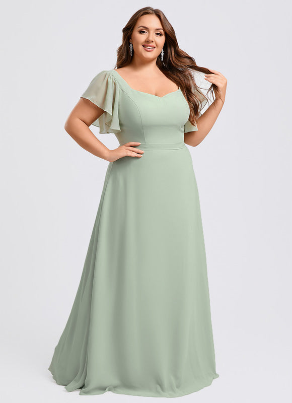 Robe Trapèze Mousseline Fendue - gallery 8