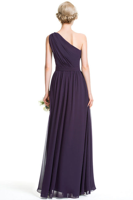 Robe Trapèze Asymétrique Beige - gallery 3