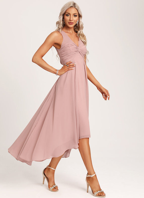 Robe Trapèze Aérienne Vert Pâle - gallery 1