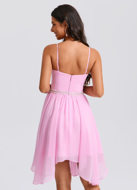 Robe Trapèze Rose Aérée - gallery 6