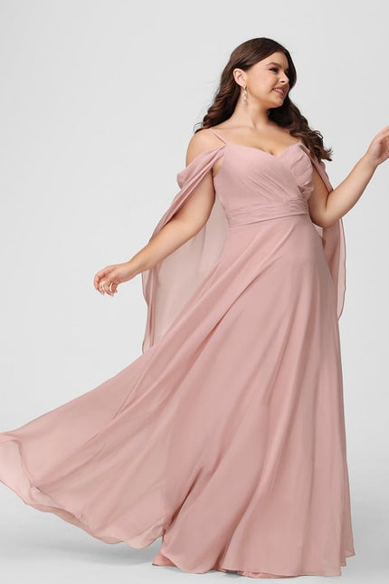 Robe Trapèze Longue Beige Élégante - gallery 8