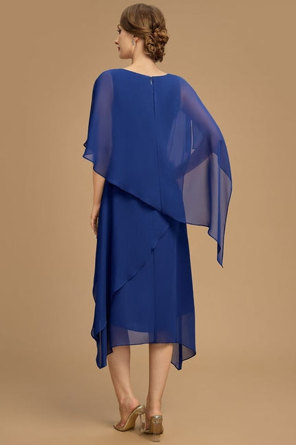 Robe Trapèze Vague Saphir - gallery 2