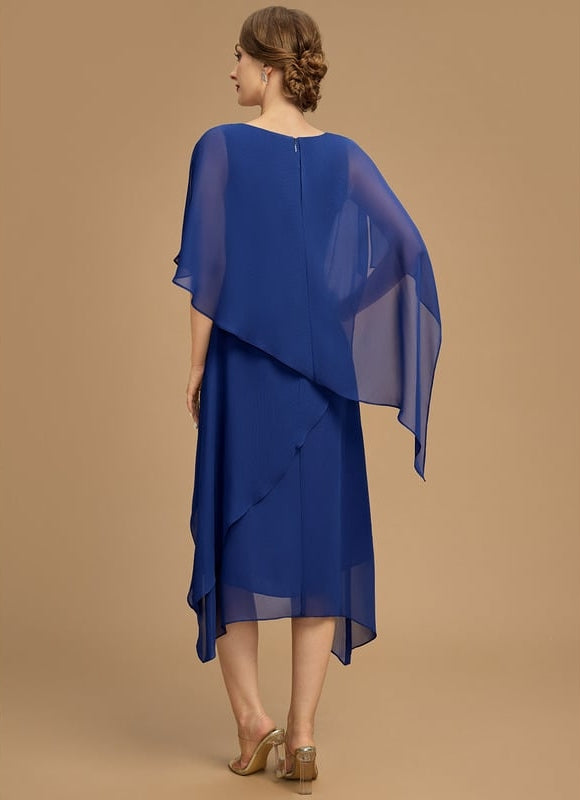 Robe Trapèze Vague Saphir - gallery 2