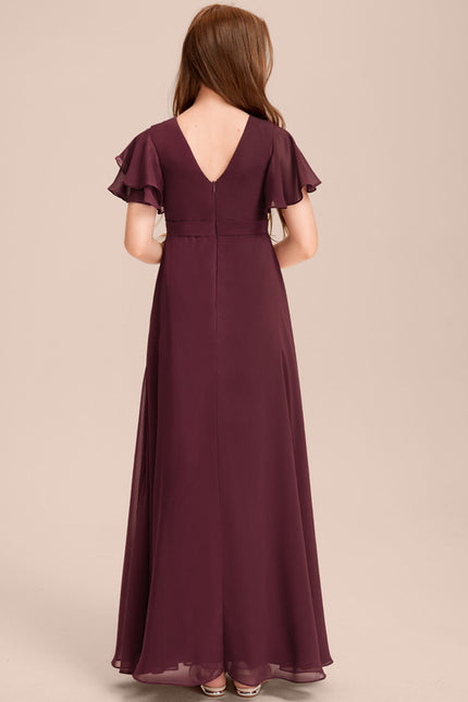 Robe Trapèze Bordeaux Flottante - gallery 4