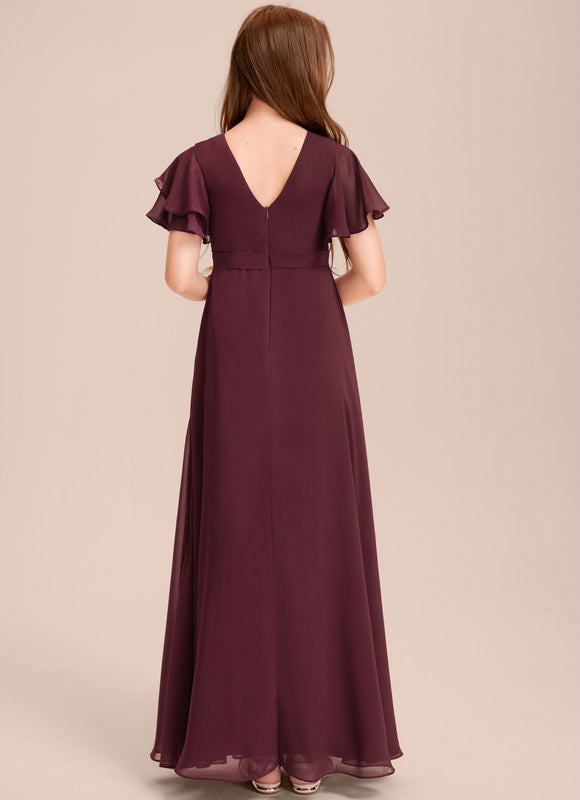 Robe Trapèze Bordeaux Flottante - gallery 4