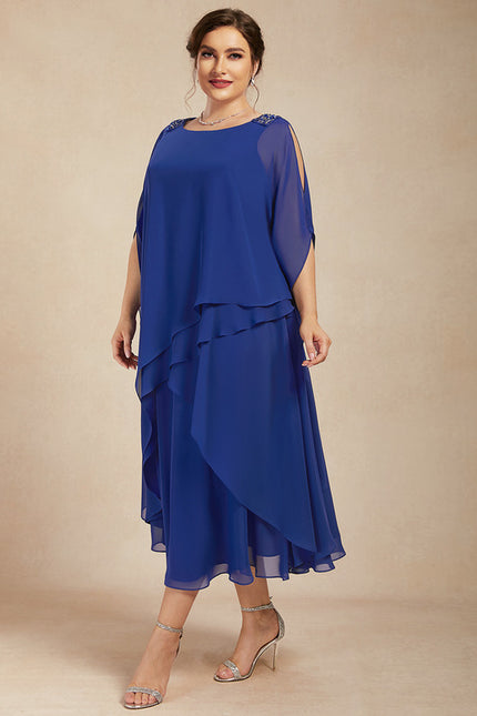 Robe Trapèze Bleu Cascade Chic - gallery 7