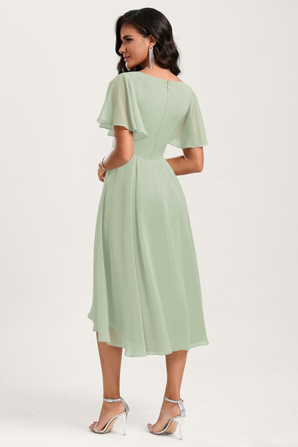 Robe Trapèze Flottante Verte - gallery 3