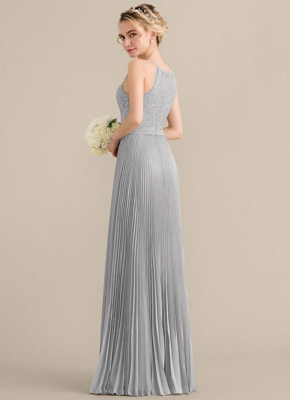 Robe Trapèze Élégance Grise Plissée - gallery 4
