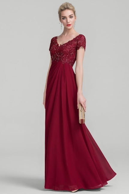 Robe Trapèze Rouge Velours Chic