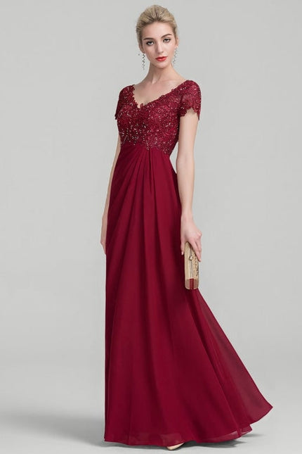 Robe Trapèze Rouge Velours Chic
