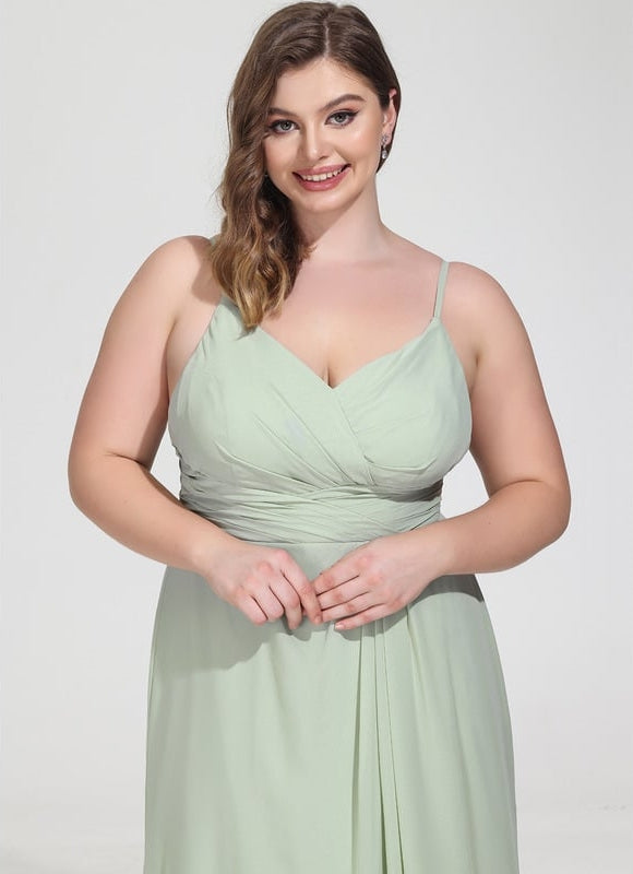 Robe Trapèze Mousseline Fendue - gallery 9