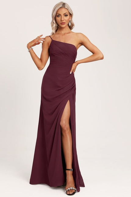 Robe Trapèze Asymétrique Beige - gallery 2