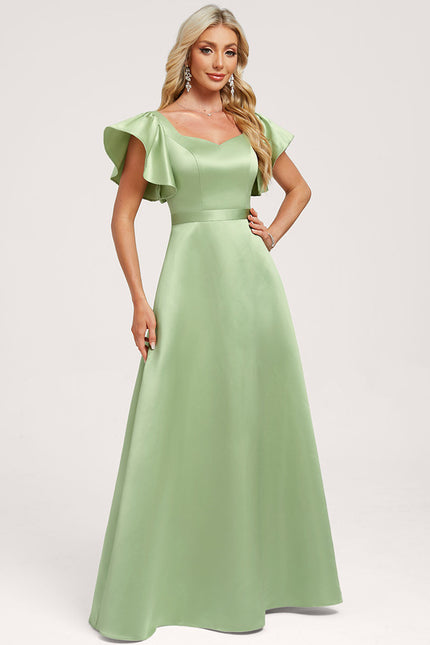 Robe Trapèze Fluide Vert Pâle