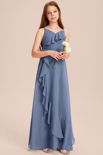 Robe Trapèze Bleu Céleste Aérien - gallery 1