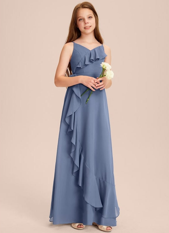 Robe Trapèze Bleu Céleste Aérien - gallery 1